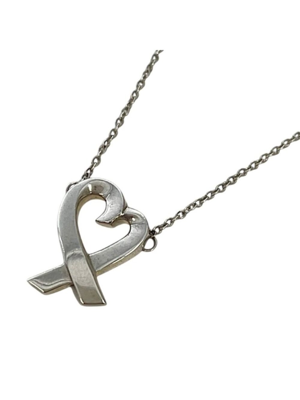 Tiffany & Co Paloma Picasso Loving Heart Necklace Silver